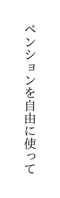 ペンションを自由に使って